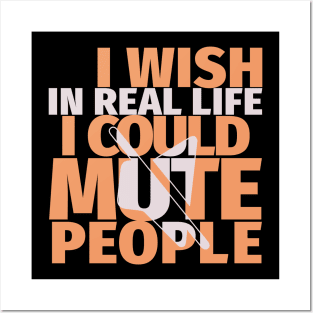 Awesome Design - I wish Mute People - Typography Posters and Art